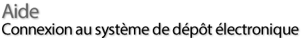 Aide avec le processus d'entr&eacute;e dans le Dépôt-É